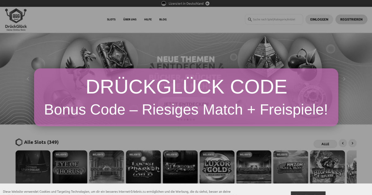 Drückglück Bonus Code 2026 Deutschland | Verifiziert